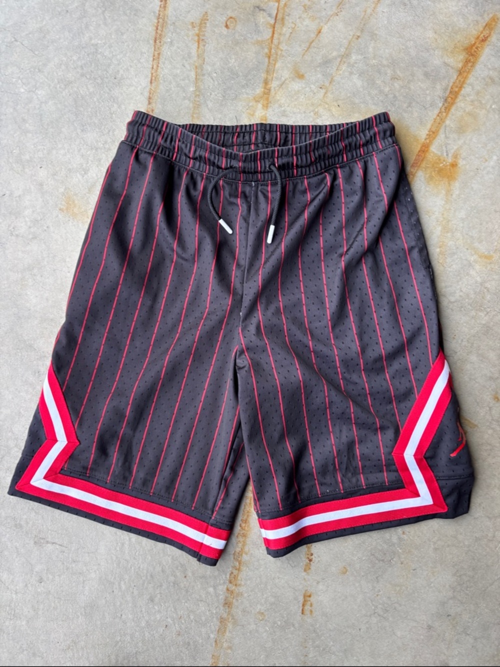 (2) Jordan Basketball Shorts - Black with Red Accent & Tan Youth size  XL - Picture 2 of 4
